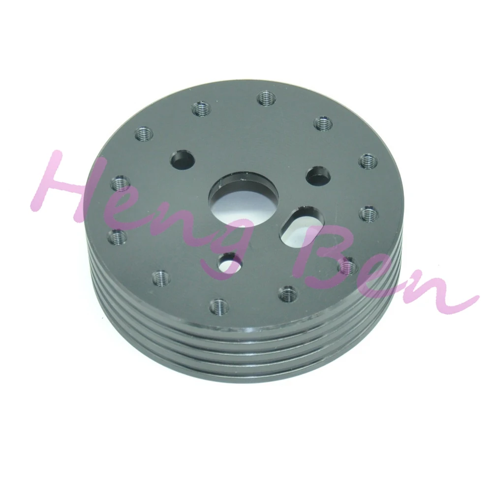 Boss Adaptador de volante aluminio negro 6 orificios 0,5/1 pulg. - imagen 5