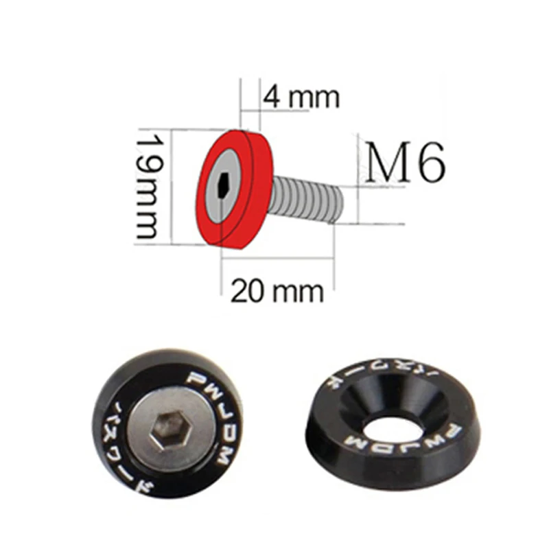 Kit tornillos aluminio M6 parachoques guardabarros tuning JDM - imagen 2