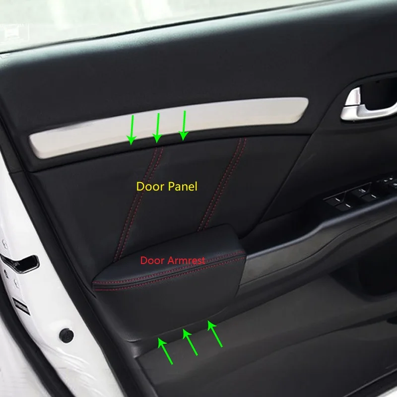 Funda reposabrazos de cuero para Honda Civic 2012-2015 - imagen 2
