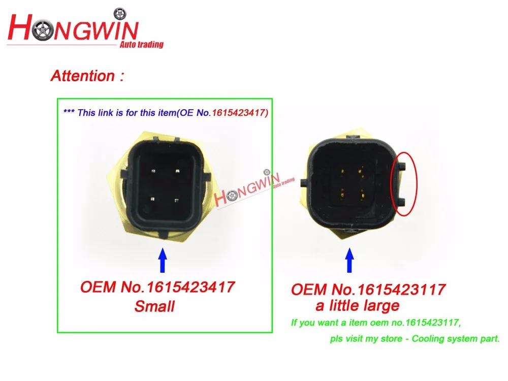 Conjunto del sensor de temperatura del agua refrigerante con referencia OEM 1615423417