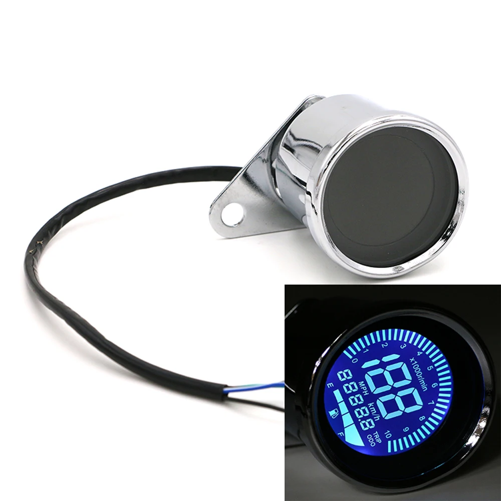 Velocímetro digital universal para moto - odómetro, tacómetro y combustible - imagen 2