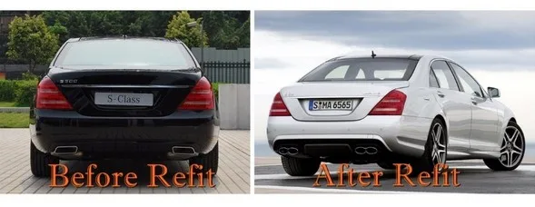 Silenciadores de acero inoxidable para Mercedes-Benz S-Class AMG W221