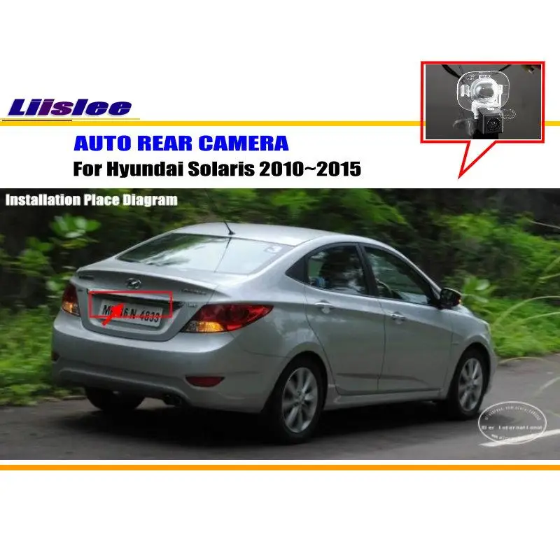Cámara trasera HD CCD para Hyundai Solaris 2010-2015