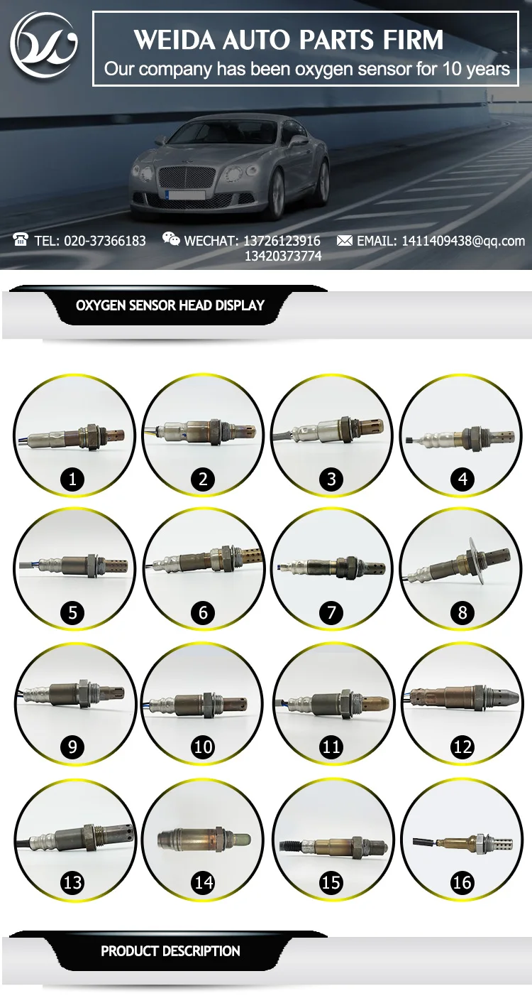 Sensor de oxígeno O2 0258006538 para Honda Honda City y Jazz