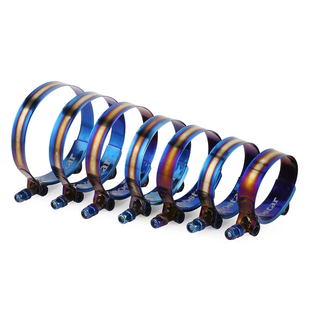 Abrazaderas de manguera con perno en T, inox azul ajustables - imagen 2