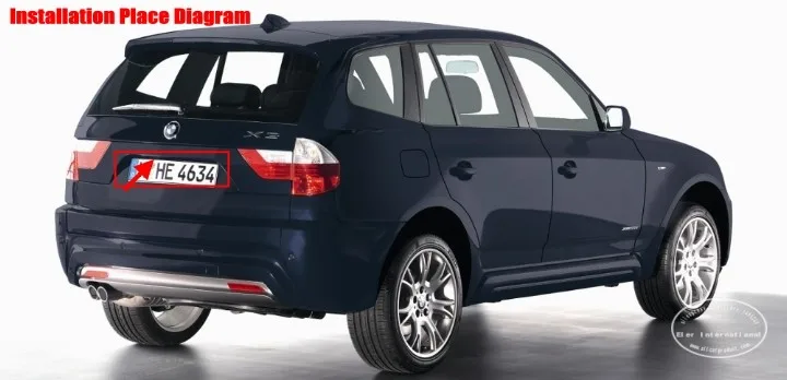 Cámara de visión trasera Liislee instalada en BMW X3