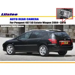 Cámara de visión trasera HD CCD para Peugeot 407 familiar 2004-2010