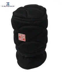 X Autohaux Funda para pomo de cambio de nailon negro con cordón