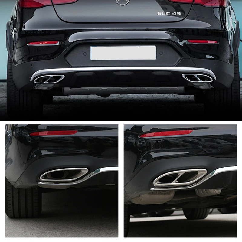 Embellecedor escape acero inoxidable Mercedes Benz Clase A B C E GLC GLE AMG