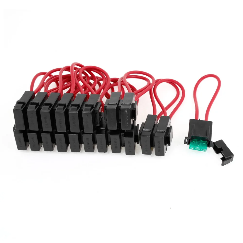 X AUTOHAUX-caja de plástico negra para coche, bloque portafusibles de Cable, tipo FB-045U, 30A, 220V, 20 Uds. - imagen 4
