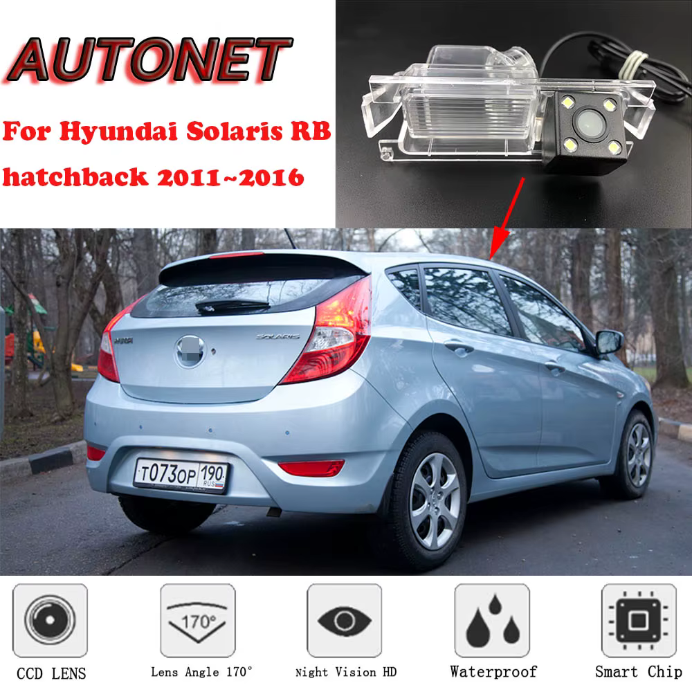 AUTONET Cámara de marcha atrás para Hyundai Solaris RB 2011-2016