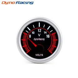 Dynoracing voltímetro universal 52 mm LED blanco 8-16 V