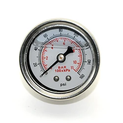 Manómetro presión aceite y combustible 0-160 PSI Universal líquido 1/8 NPT