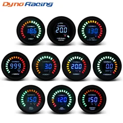Dynoracing medidores digitales 52 mm 20 LED – presión turbo y temperatura