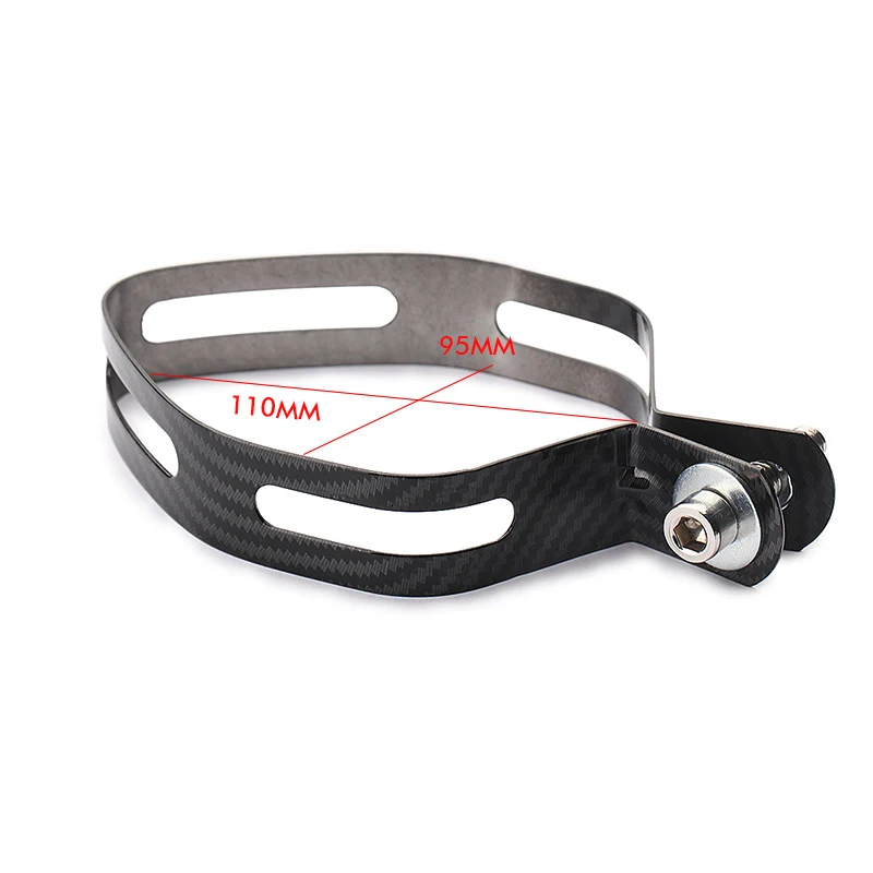 Silenciador escape universal abrazadera fibra carbono para moto - imagen 4