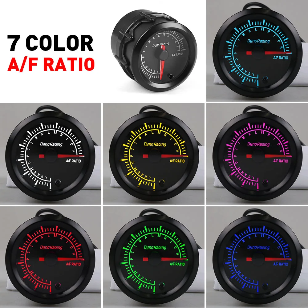 Dynoracing 2 "52mm 7 colores cambio retroiluminación aire combustible relación calibre Motor paso a paso de alta velocidad con Sensor medidor de coche TT 101493 - imagen 4
