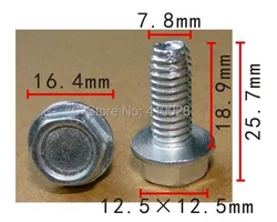 Perno de cabeza hexagonal de clip metálico