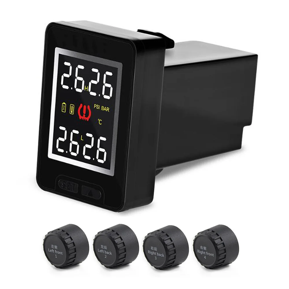 Sistema TPMS inalámbrico con pantalla y sensores