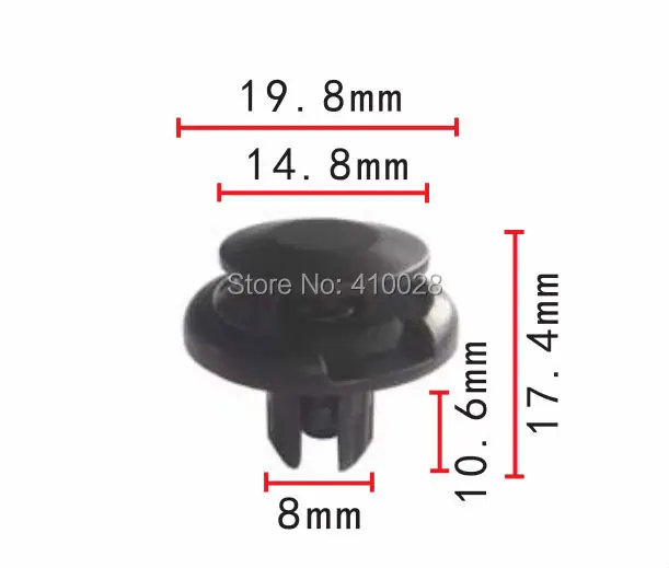 Clips guardabarros delteros tipo empuje 8mm para Honda Acura - imagen 3
