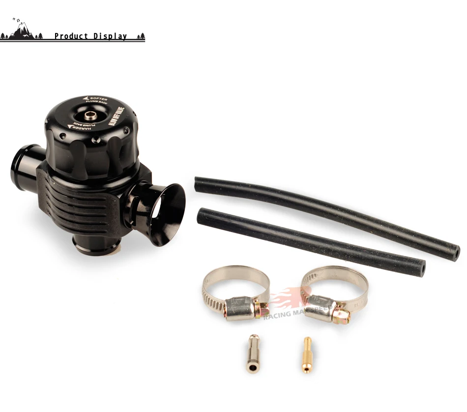 Válvula de descarga BOV universal negra para coche turbo