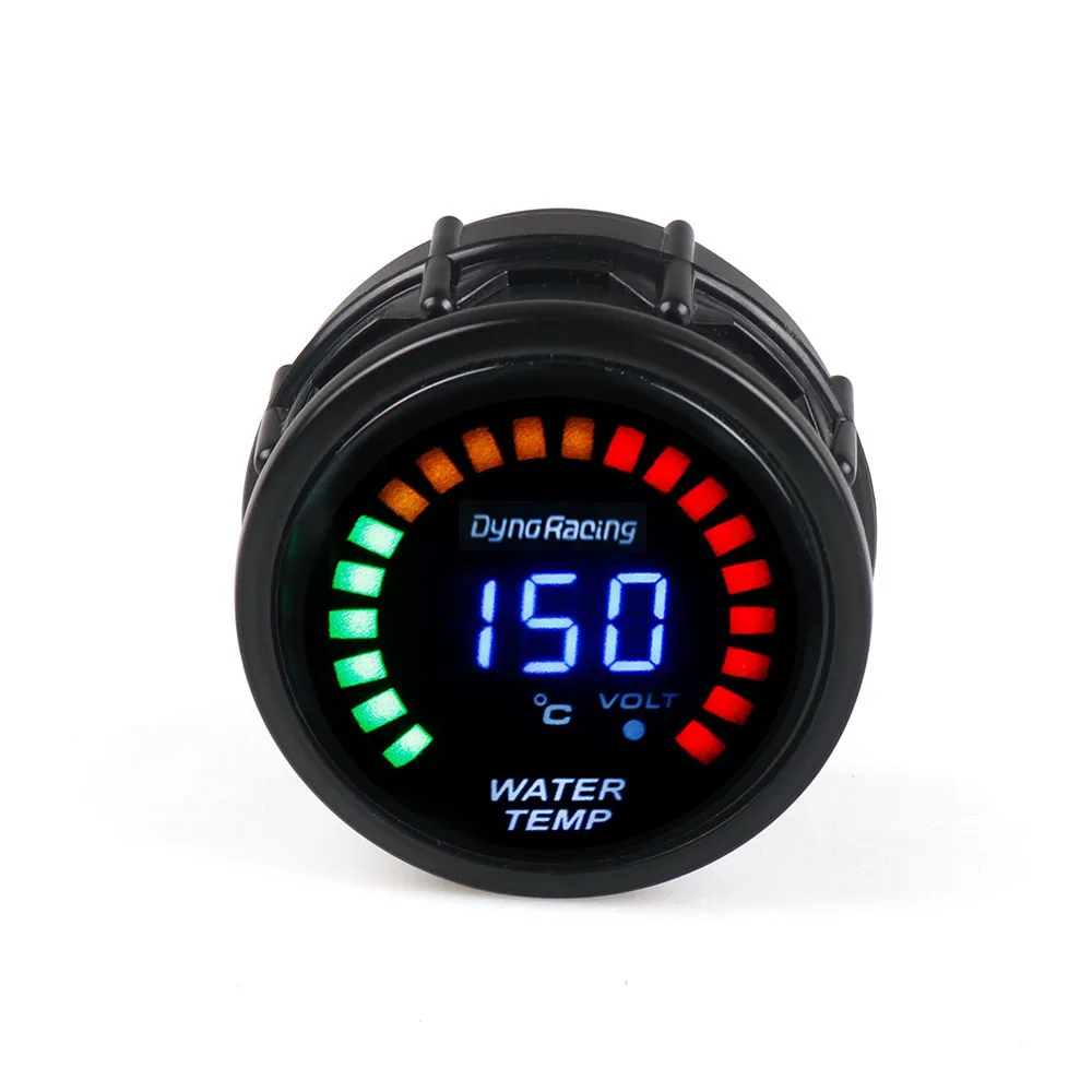 Dynoracing medidores digitales 52 mm 20 LED – presión turbo y temperatura - imagen 3
