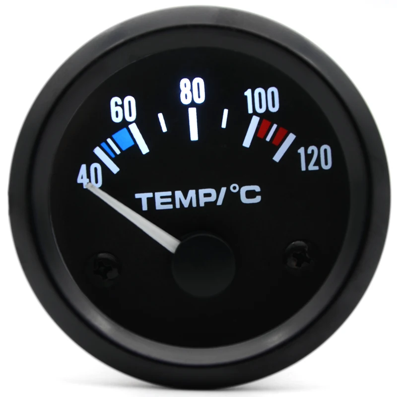 Termómetro de agua del motor 52mm 40-120°C bisel negro 12V - imagen 2