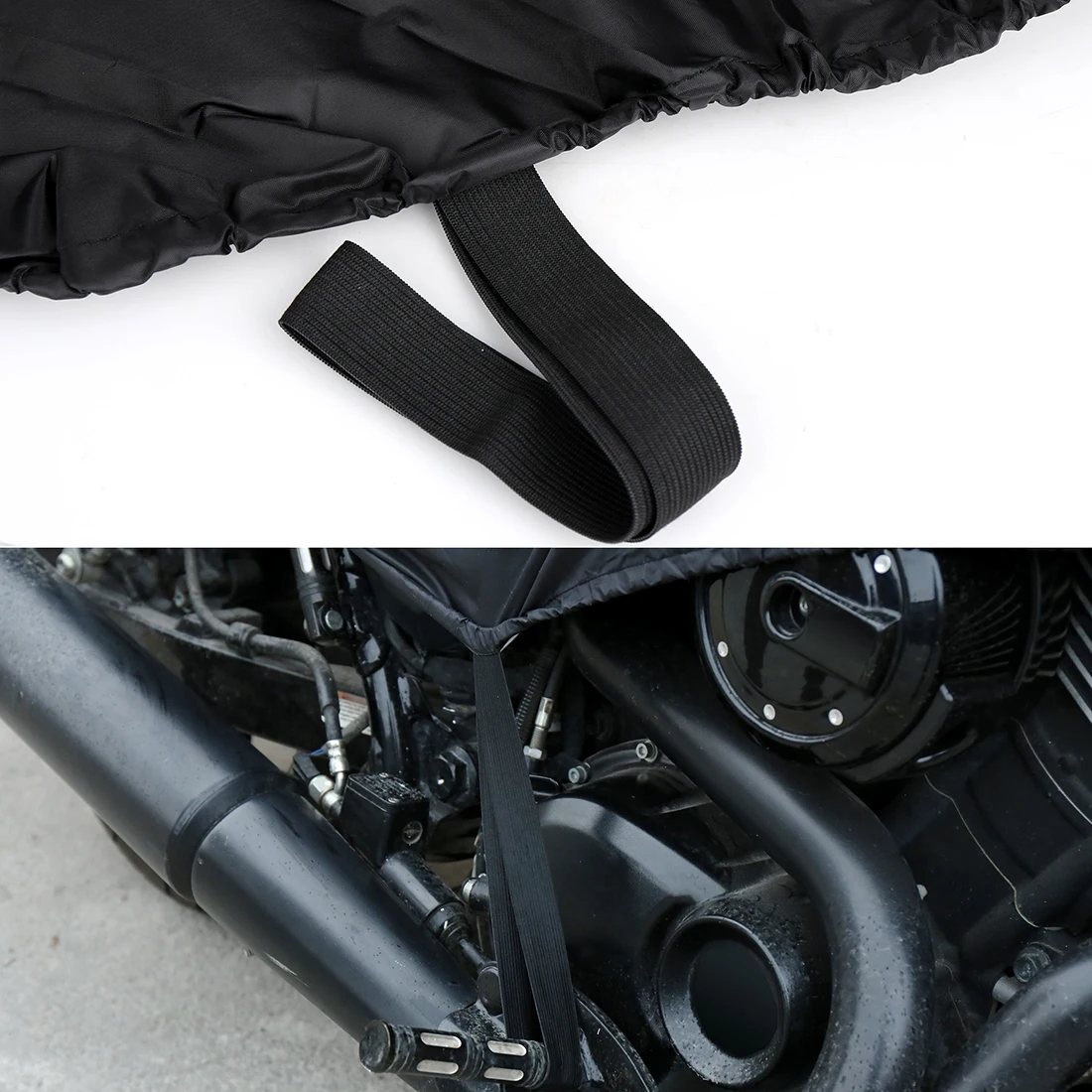 Cubre motocicleta 210T universal impermeable a polvo y lluvia UV - imagen 3