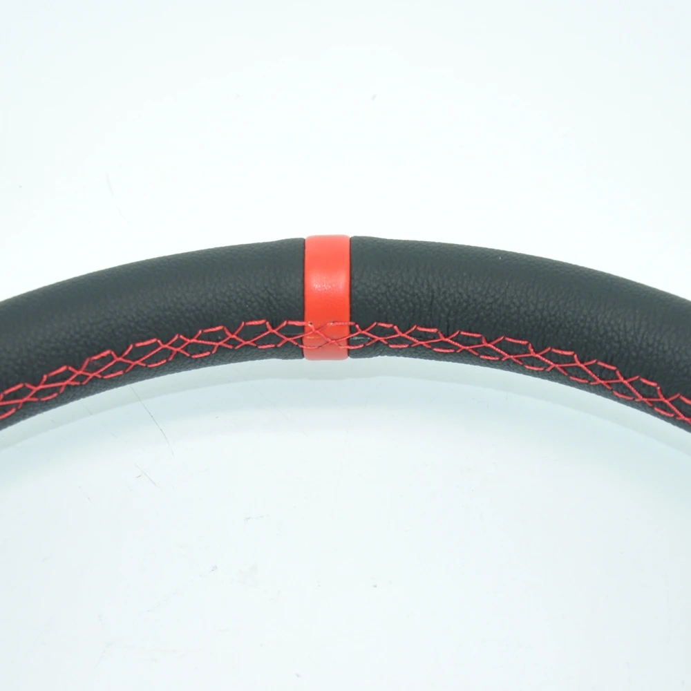 Volante de carreras SuTong 350 mm de cuero negro para drift - imagen 3