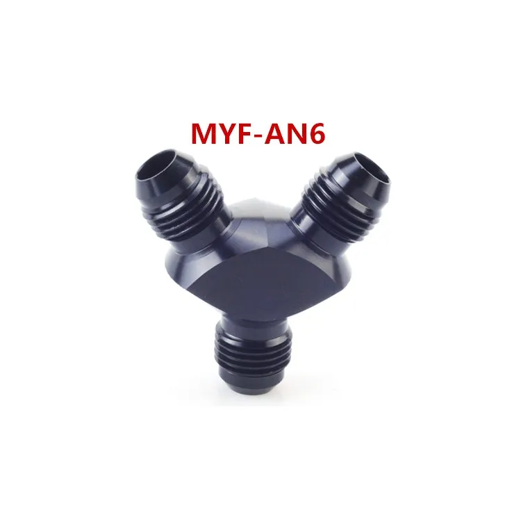 Adaptador Y Aceite AN6 Aluminio - Conexión Universal Negro para Motor - imagen 3