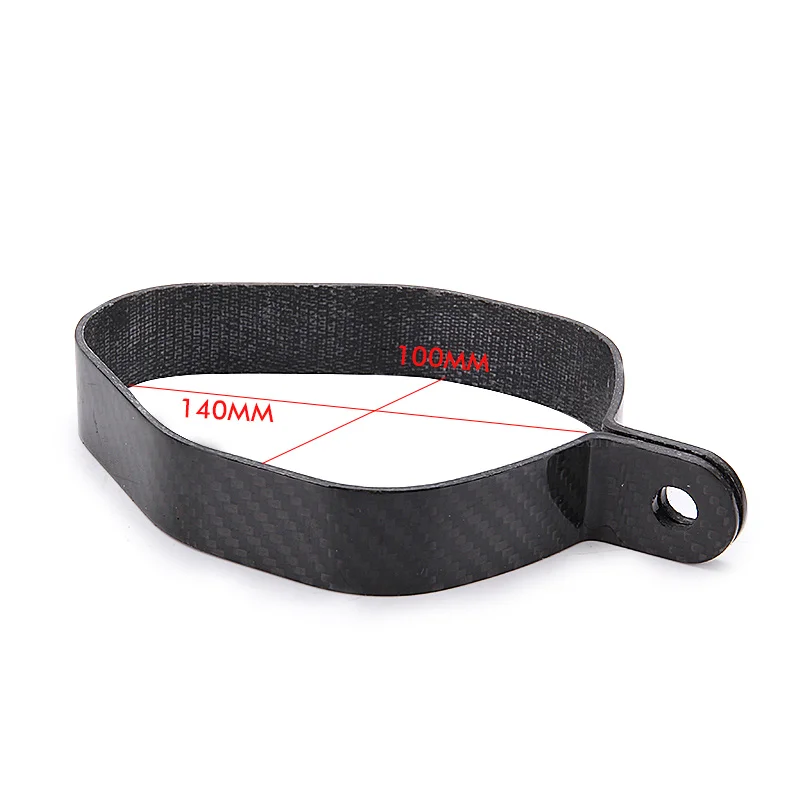 Silenciador escape universal abrazadera fibra carbono para moto - imagen 2