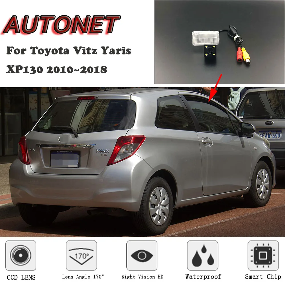 AUTONET Cámara de visión trasera nocturna HD para Toyota Yaris Vitz