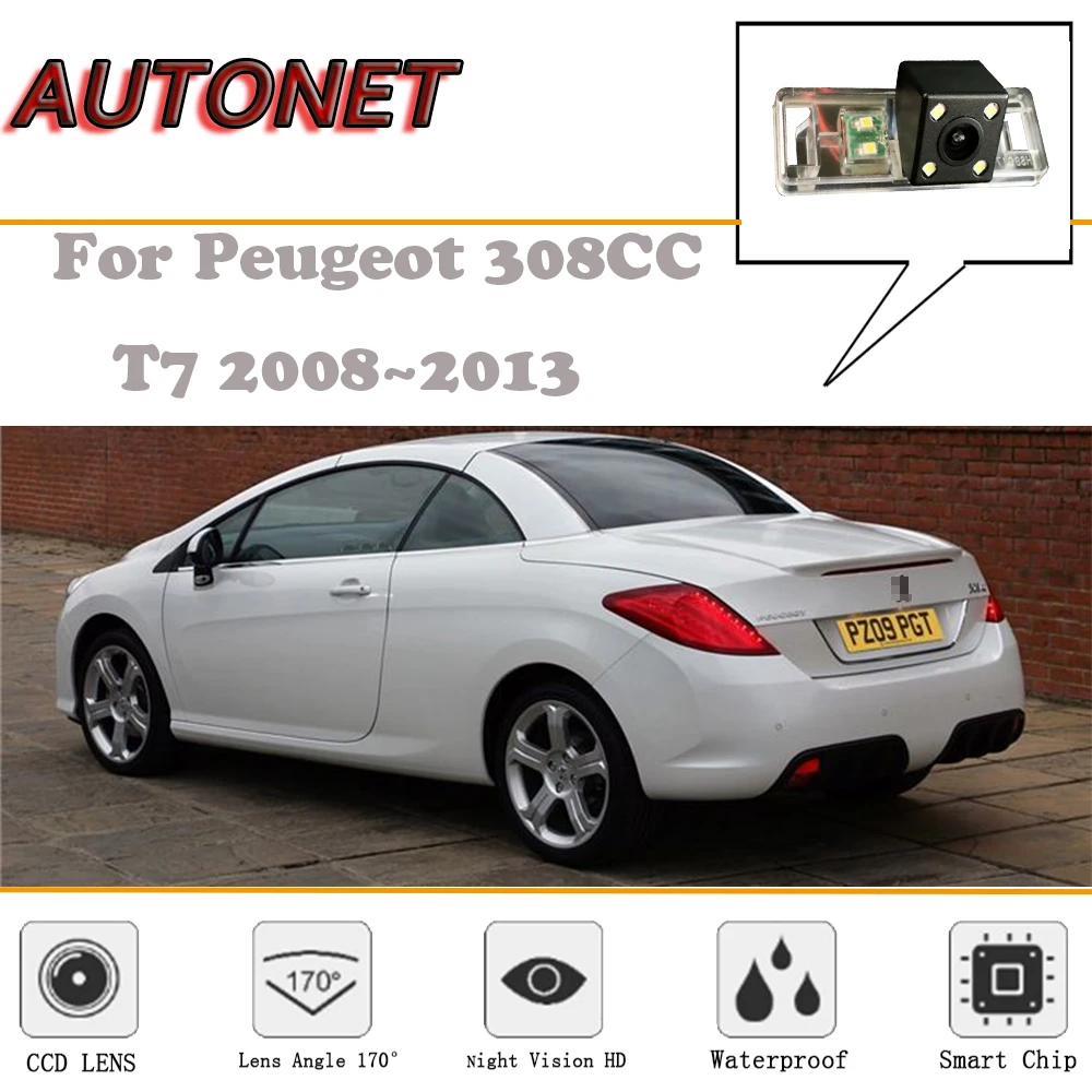 Cámara trasera AUTONET con visión nocturna–Peugeot 308CC T7 2008-2013