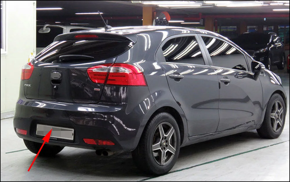 Detalle de la cámara trasera para Kia Pride