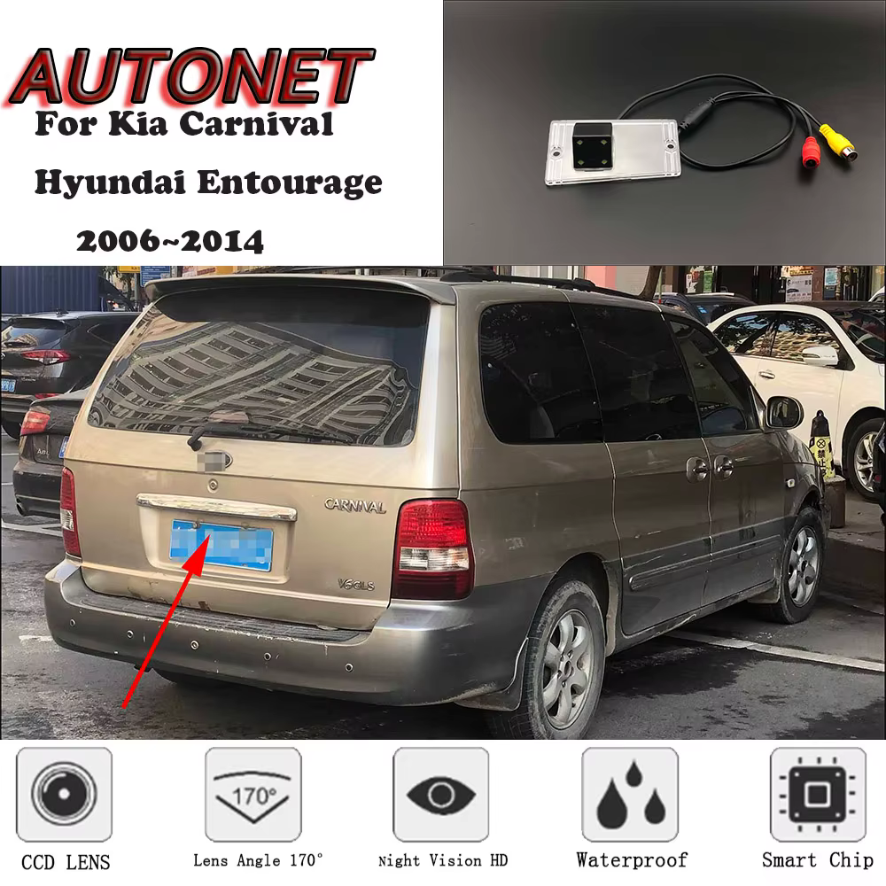 Cámara trasera HD AUTONET para Kia Carnival, Sedona y VQ