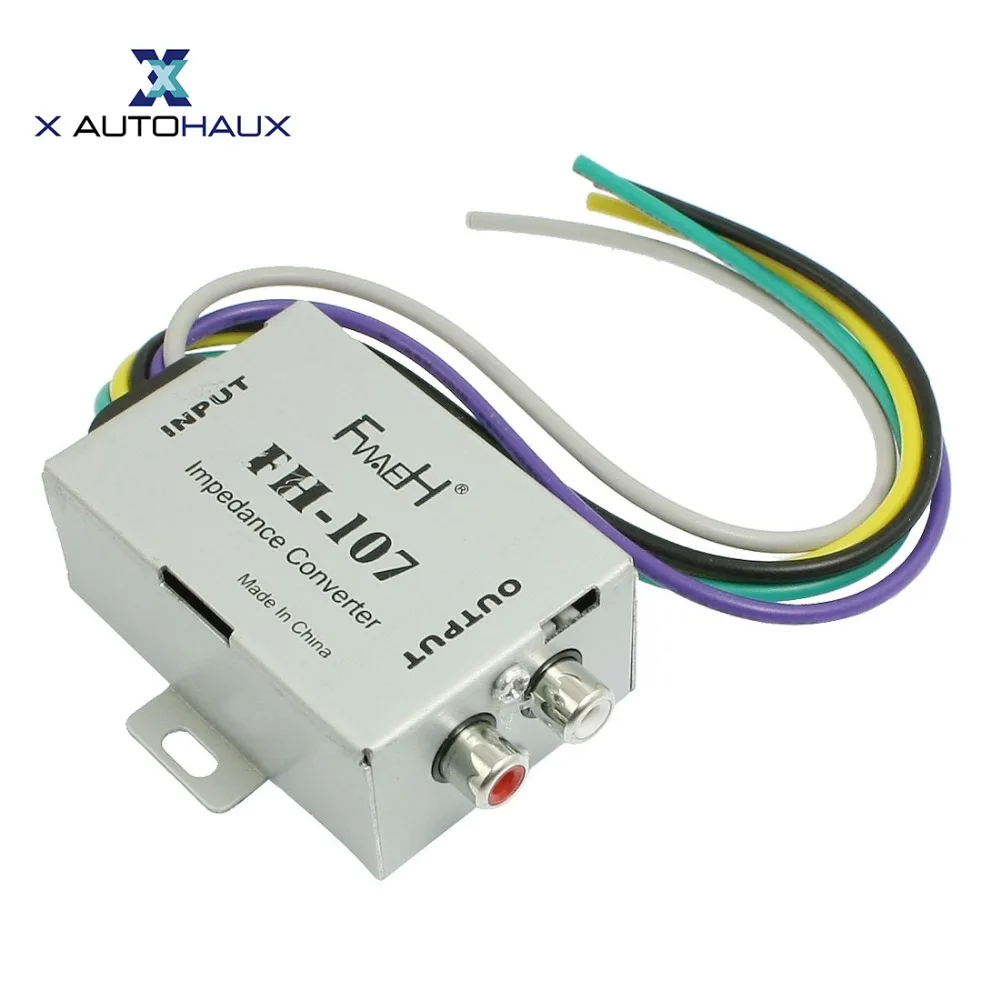 X AUTOHAUX Convertidor nivel audio dos canales salida línea alta/baja - imagen 4
