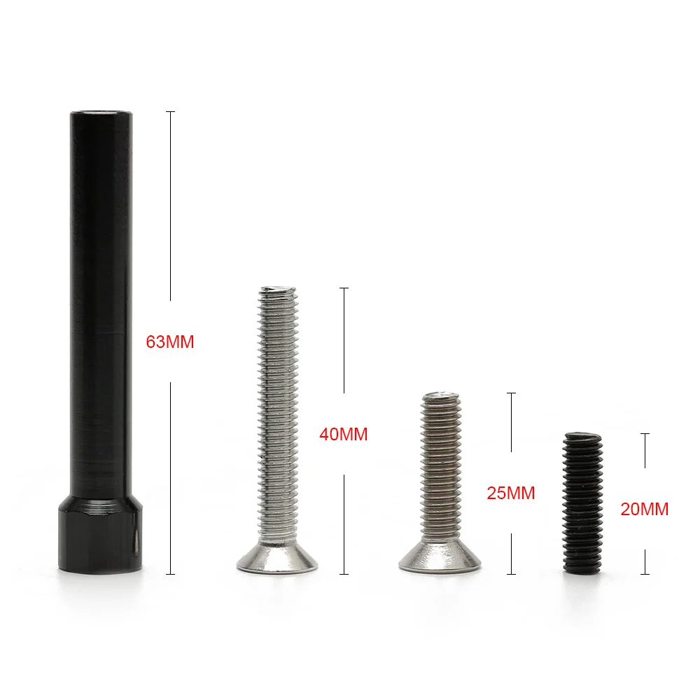 Componentes del kit en aluminio y acero inoxidable