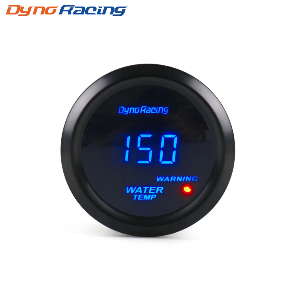 Dynoracing medidor temperatura agua motor digital 52mm LED azul