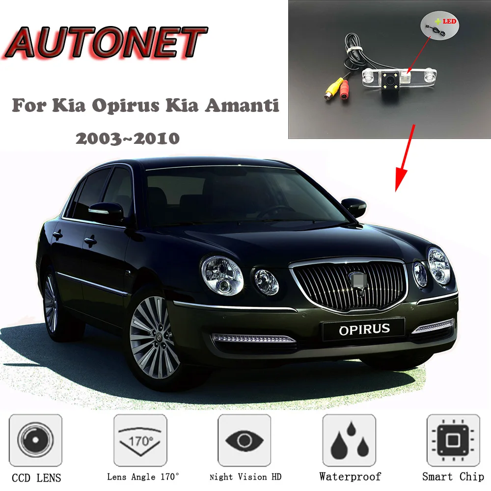 Cámara trasera visión nocturna HD AUTONET para Kia Opirus y Amanti (2003-2010)