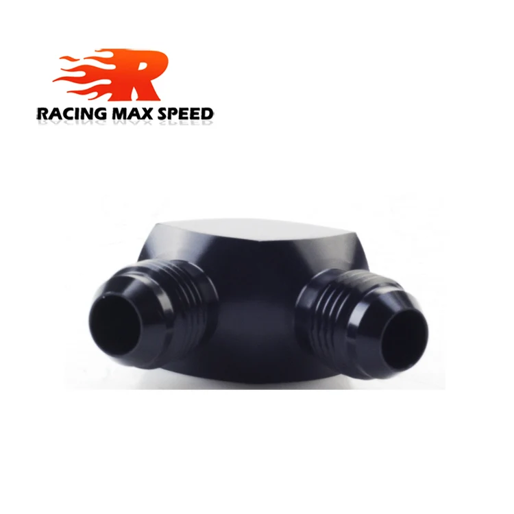 Adaptador Y Aceite AN6 Aluminio - Conexión Universal Negro para Motor - imagen 5