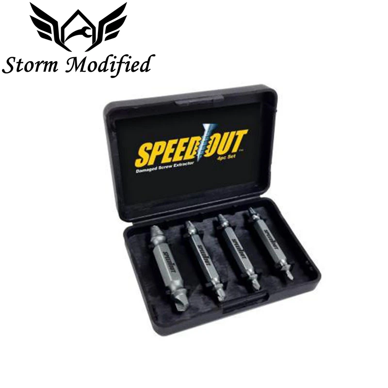 4 unids/set juego de taladro Extractor de tornillos fácil quitar tornillo roto juego Speedout - imagen 2
