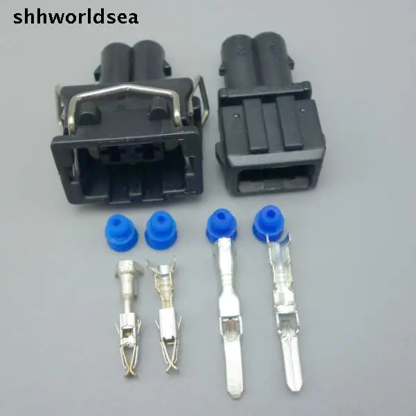 Shhworldsea Conector eléctrico 3,5 mm, 2 pines macho/hembra