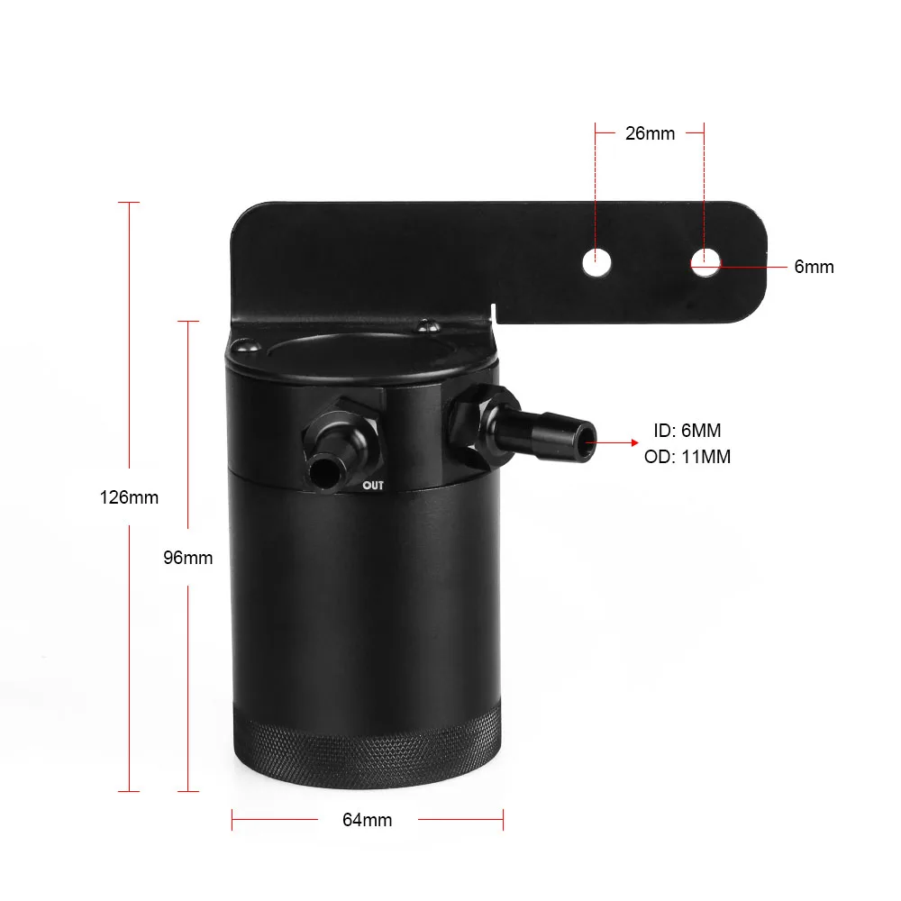 Tanque recuperador de aceite RASTP RS-OCC015 negro para Honda Civic - imagen 2