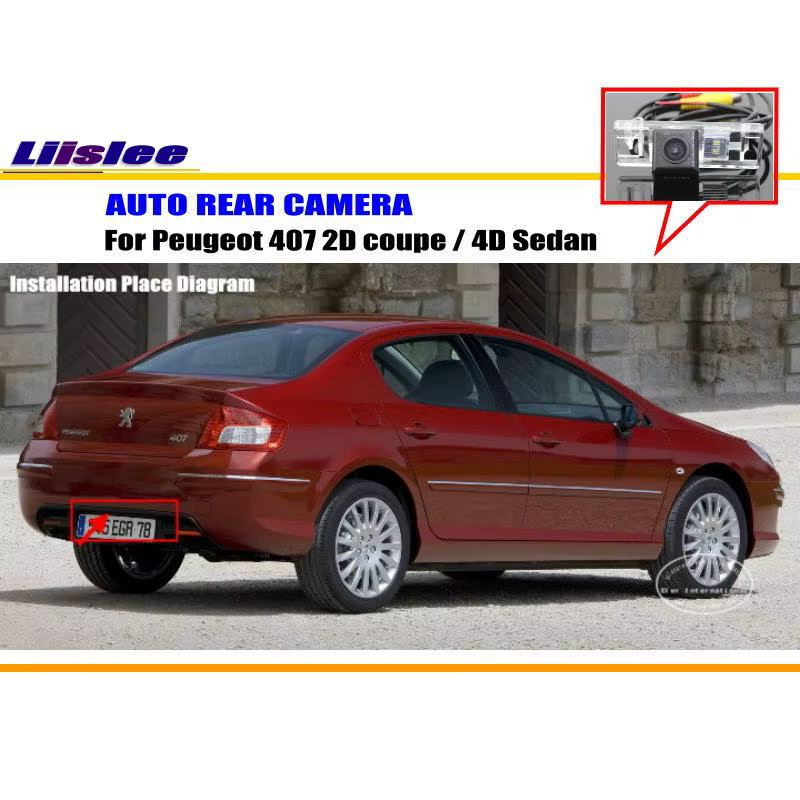 Cámara de visión trasera CCD HD para Peugeot 407 Coupé y Berlina