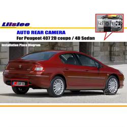 Cámara de visión trasera CCD HD para Peugeot 407 Coupé y Berlina