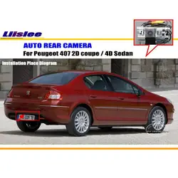 Cámara de visión trasera CCD HD para Peugeot 407 Coupé y Berlina
