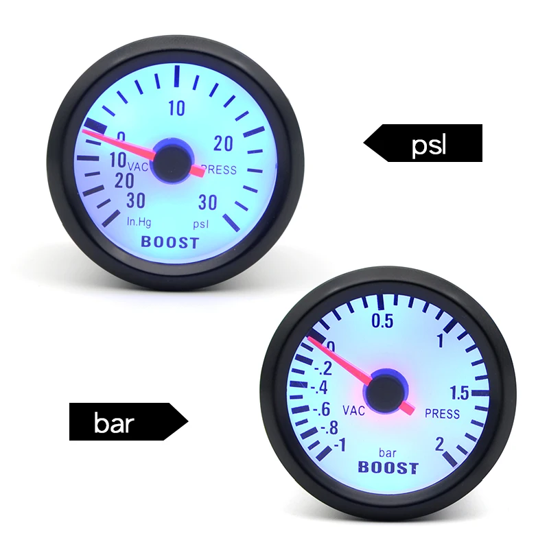 Manómetro turbo 52mm presión sobrealimentación -1 a 2 bar