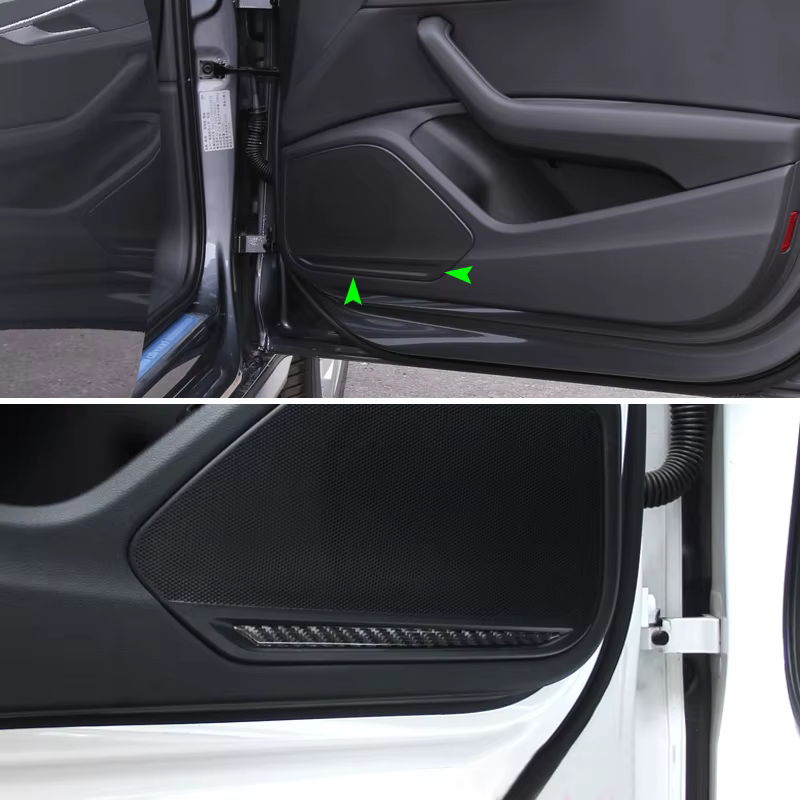 Molduras de altavoz de fibra de carbono para Audi A4 B9