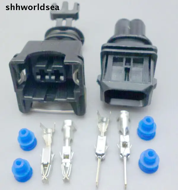 Shhworldsea Conector EV1 impermeable de 2 pines para inyector