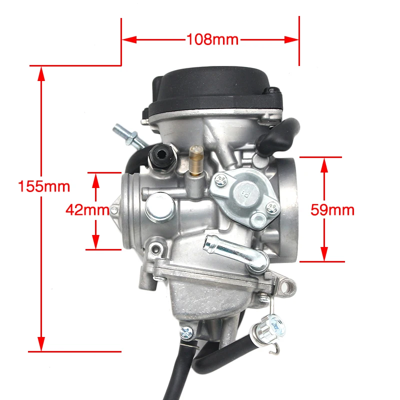 Carburador ZS Racing PD36J 36 mm para KFX400, LTZ400 y Raptor 400 - imagen 2