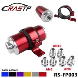 RASTP Filtro de combustible de aluminio alto flujo 58 mm para rally
